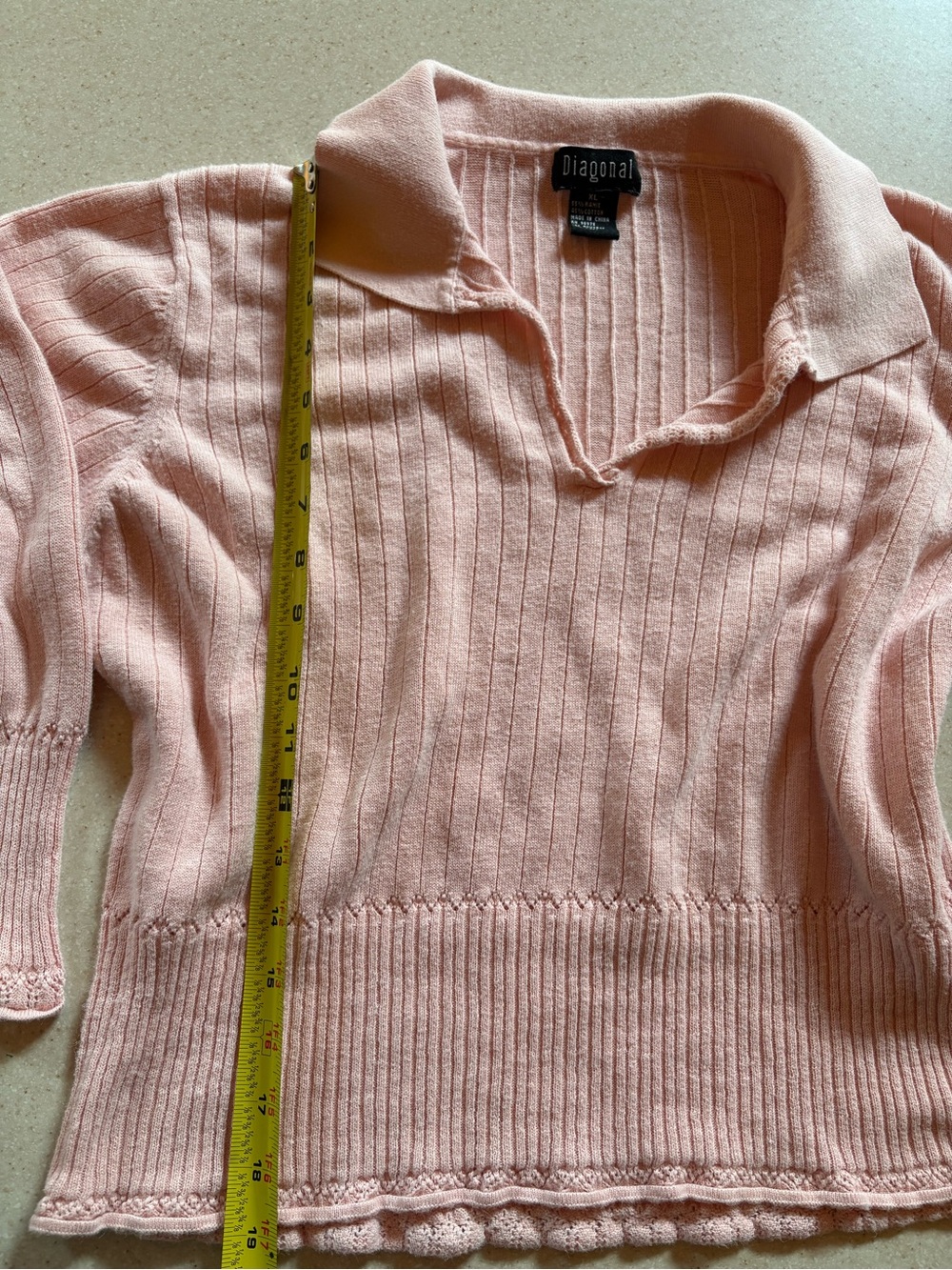 90s Pink Ruffle Sweater - Picture 4 of 5